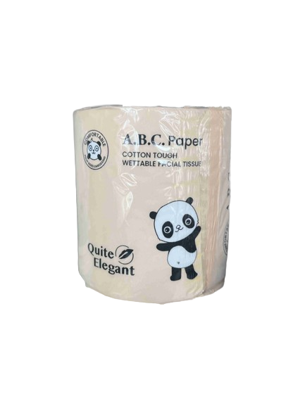 ABC cotton tough wettable facial  tissue